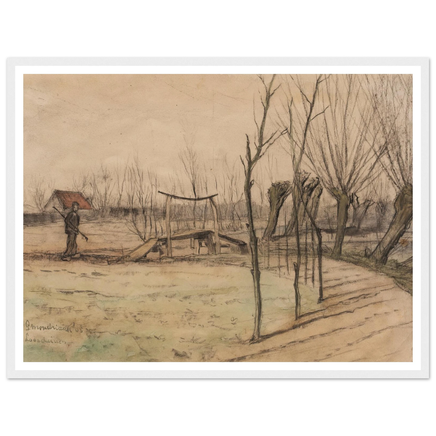 Landscape at Loosduinen (1905) Art Print | Piet Mondrian-Quipham Collections