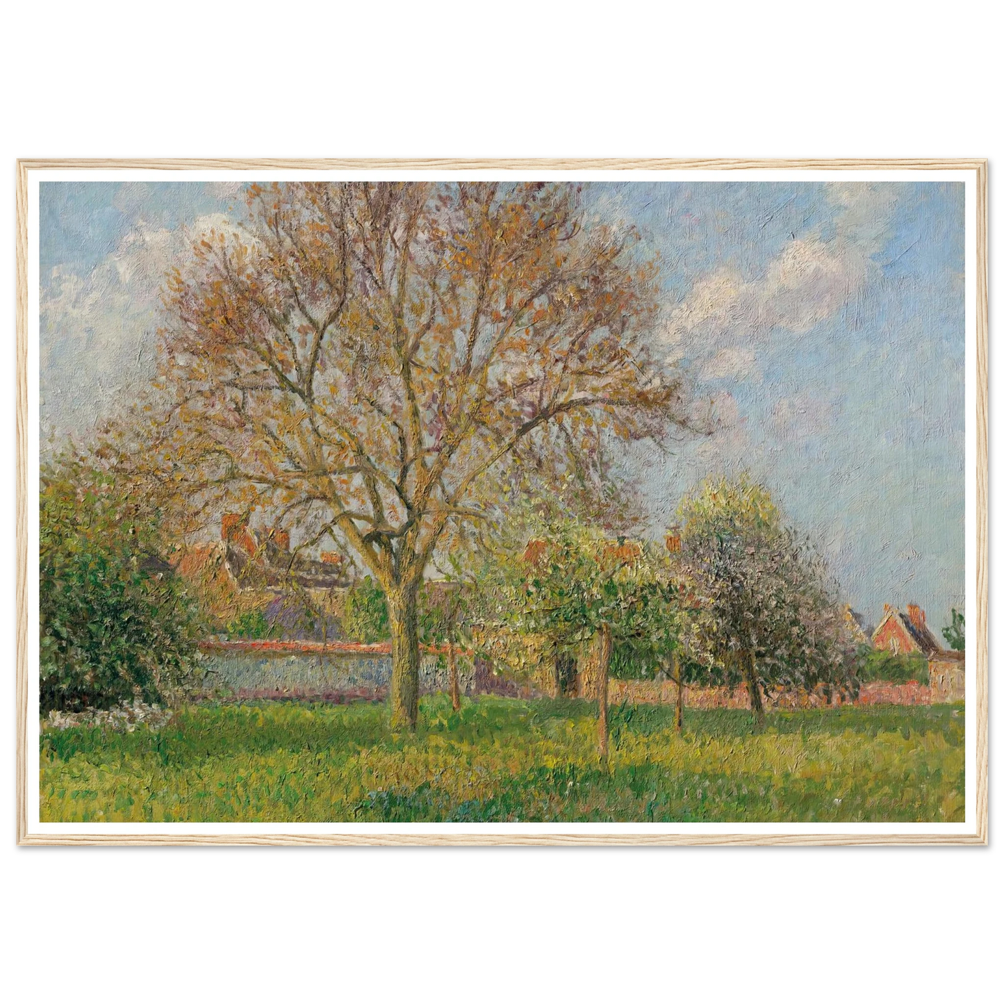 Le grand noyer à Éragny, après-midi (1900) Art Print | Camille Pissarro-Quipham Collections