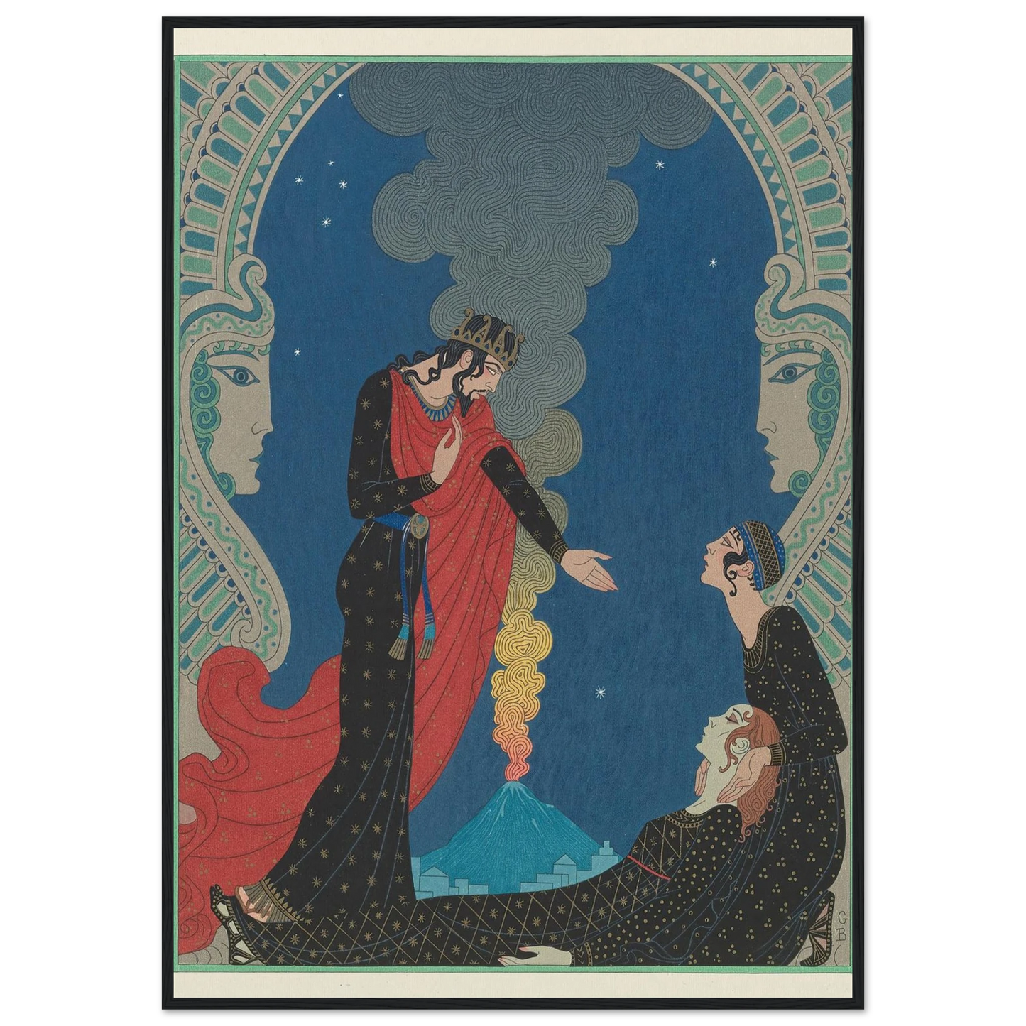 Empedocles and Panthea (1929) Art Print | George Barbier-Quipham Collections