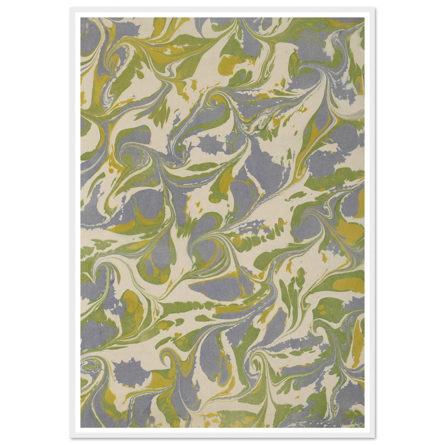Gezogenes Marmorpapier (1890 - 1910) Art Print | Anker Kyster-Quipham Collections