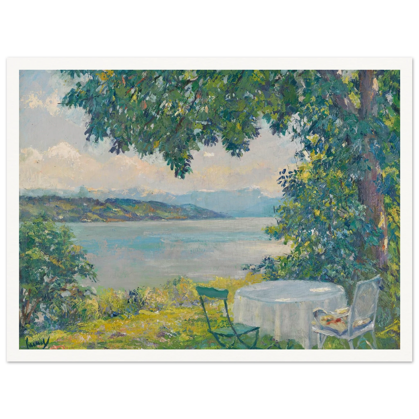 View of Lake Starnberg (1920-30) Art Print | Edward Cucue-Quipham Collections
