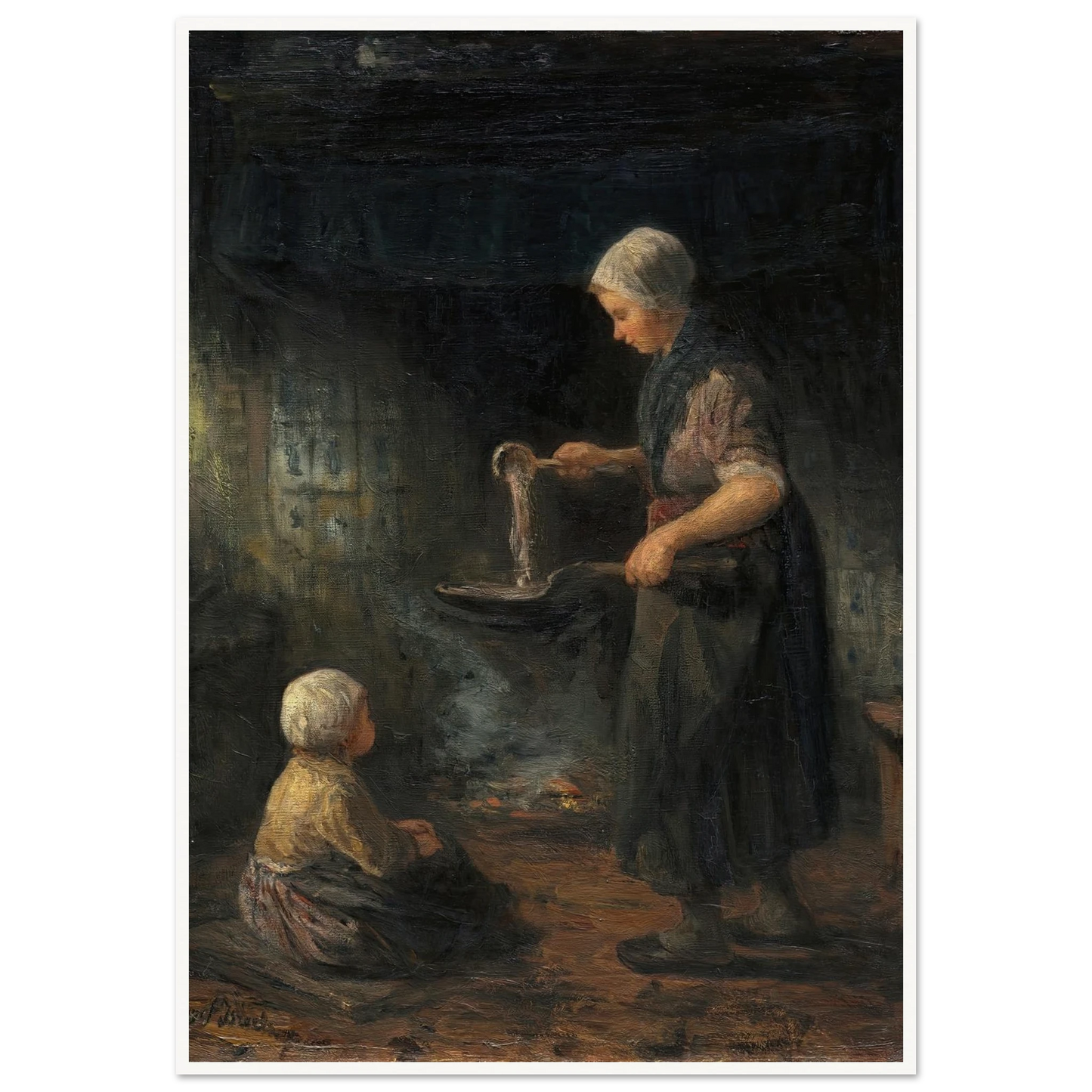 The Pancakes (c. 1875) Art Print | Jozef Israels-Quipham Collections