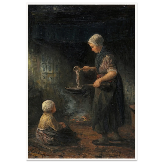 The Pancakes (c. 1875) Art Print | Jozef Israels-Quipham Collections