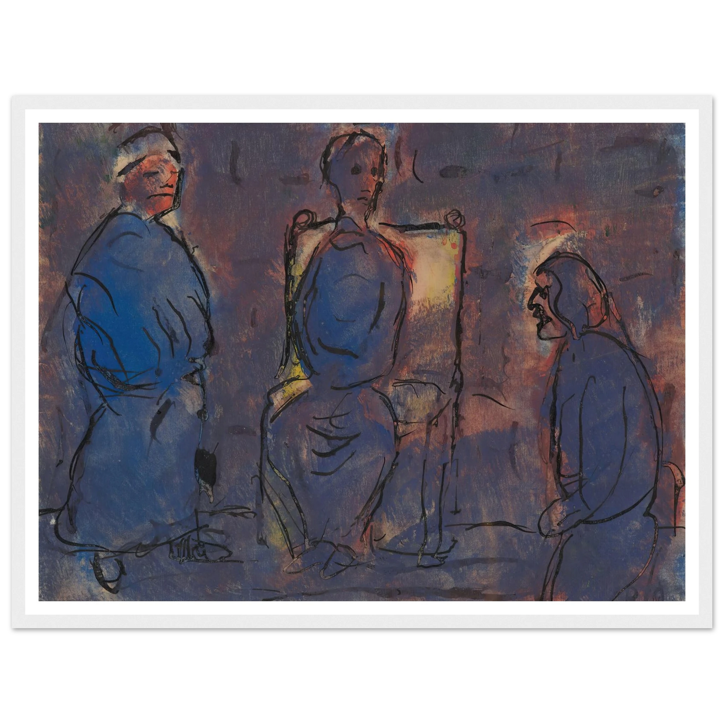 Conversation (1919) Art Print | Christian Rohlfs-Quipham Collections