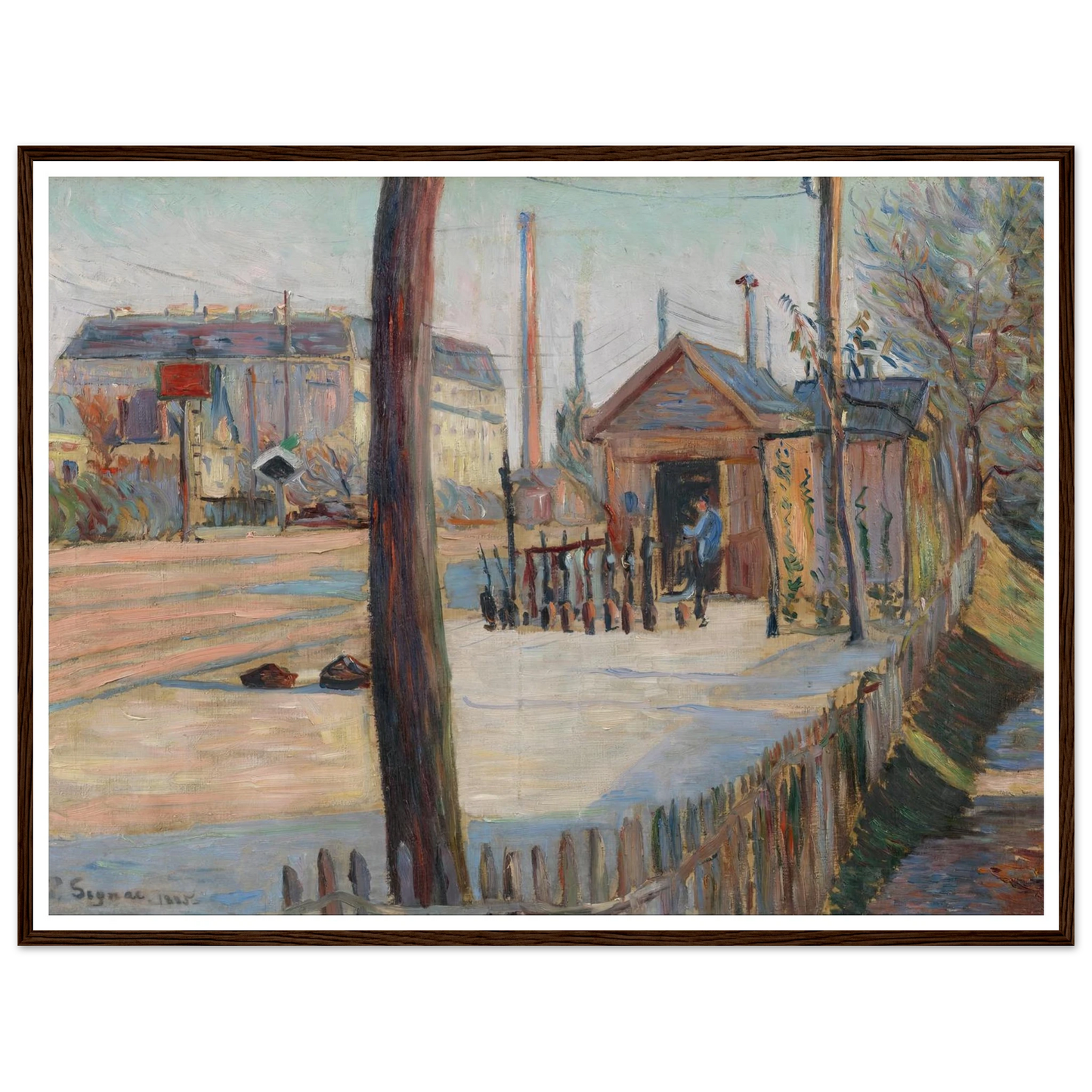 Railway junction near Bois-Colombes Art Print | Paul Signac-Quipham Collections