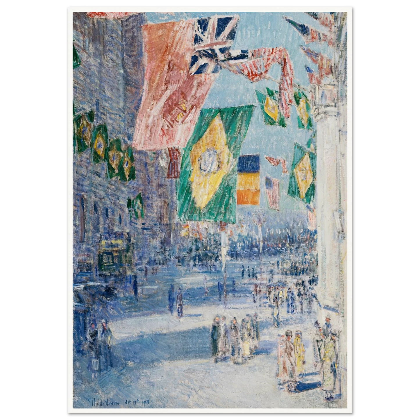 Avenue of the Allies; Brazil, Belgium (1918) Art Print | Childe Hassam-Quipham Collections