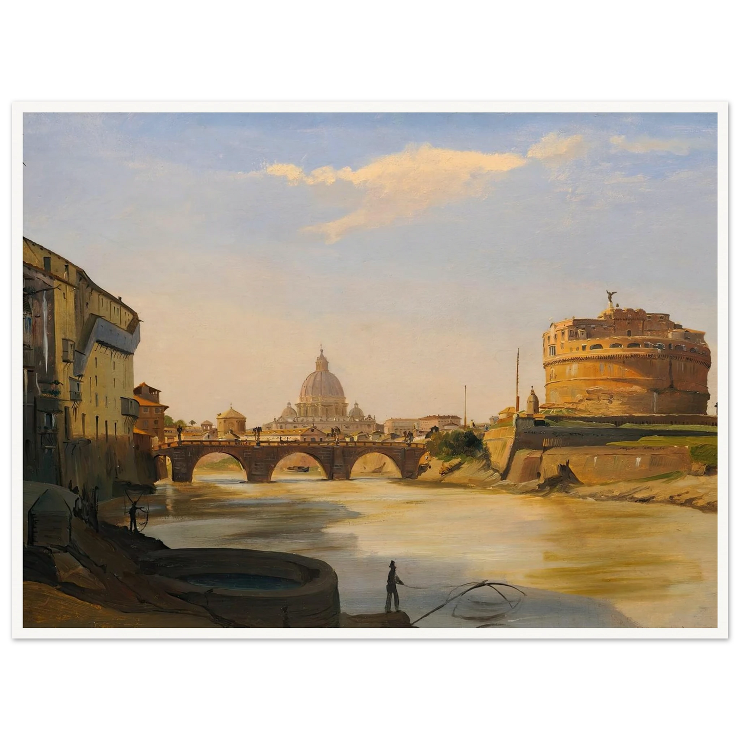 View Of The Castel Sant’angelo, Rome Art Print | Ippolito Caffi-Quipham Collections