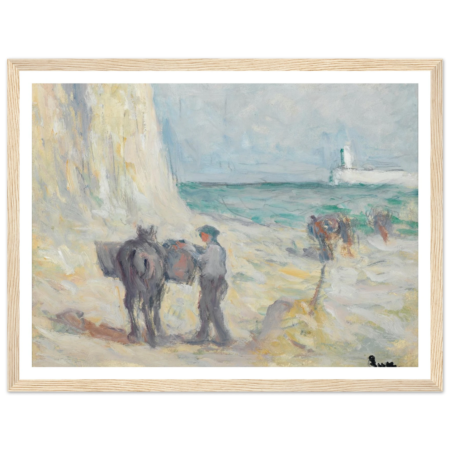 Le Tréport, le Ramassaage du Varech (1935) Art Print | Maximilien Luce-Quipham Collections