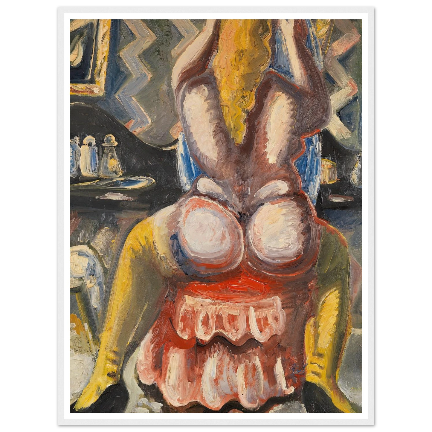 Akt auf rotem Sessel. Rückenakt auf rotem Sessel (1949) Art Print | Paul Kleinschmidt-Quipham Collections