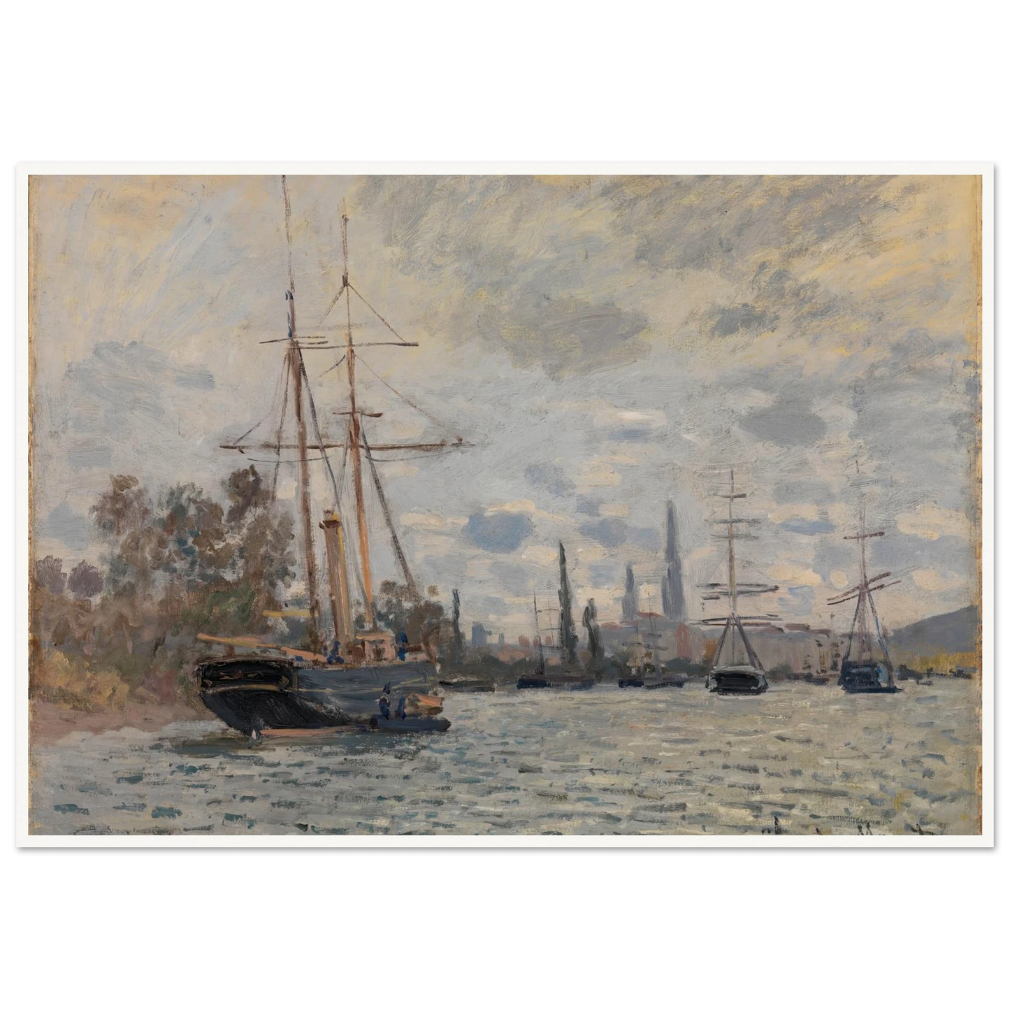 The Seine near Rouen (ca 1874) Art Print | Claude Monet-Quipham Collections