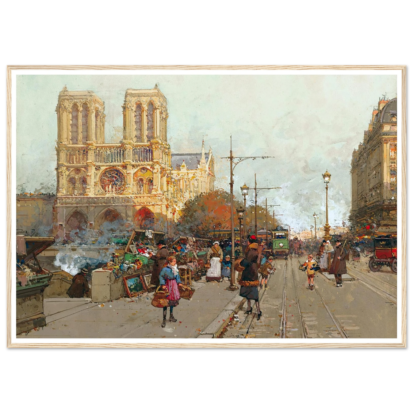 Notre Dame De Paris, Vue Du Quai De Montebello Art Print | Eugene Galien Laloue-Quipham Collections