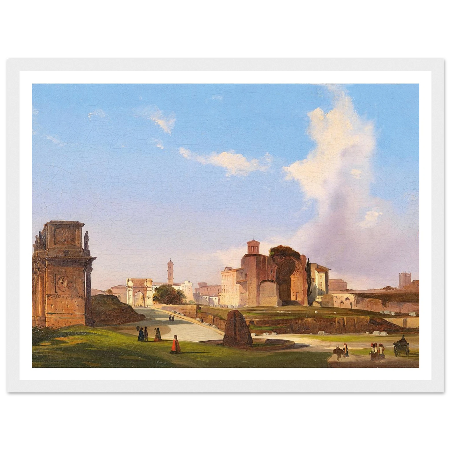 A View Of The Roman Forum With The Arch Of Constantine Art Print | Ippolito Caffi-Quipham Collections