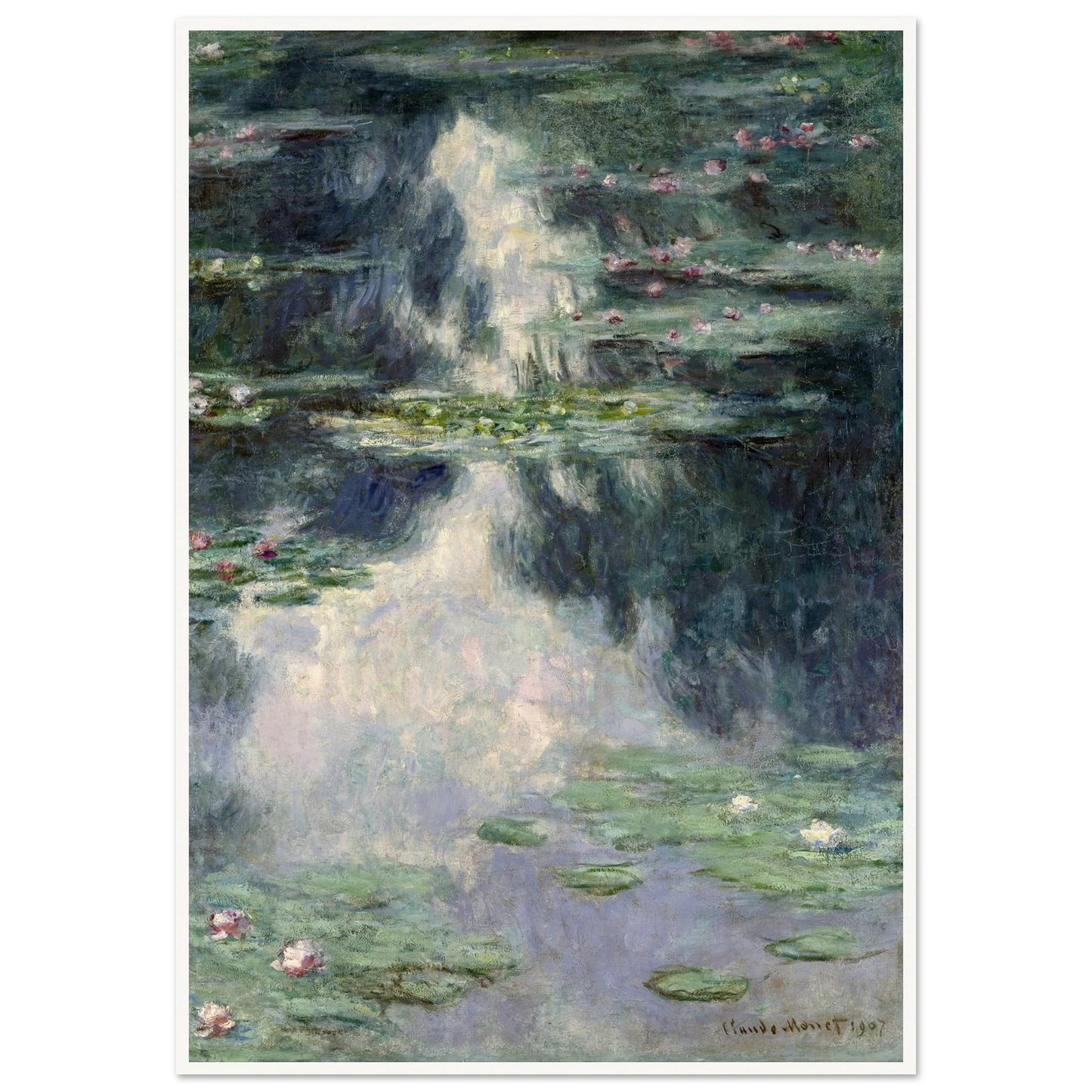 Pond with Water Lilies (1907) Art Print | Claude Monet-Quipham Collections