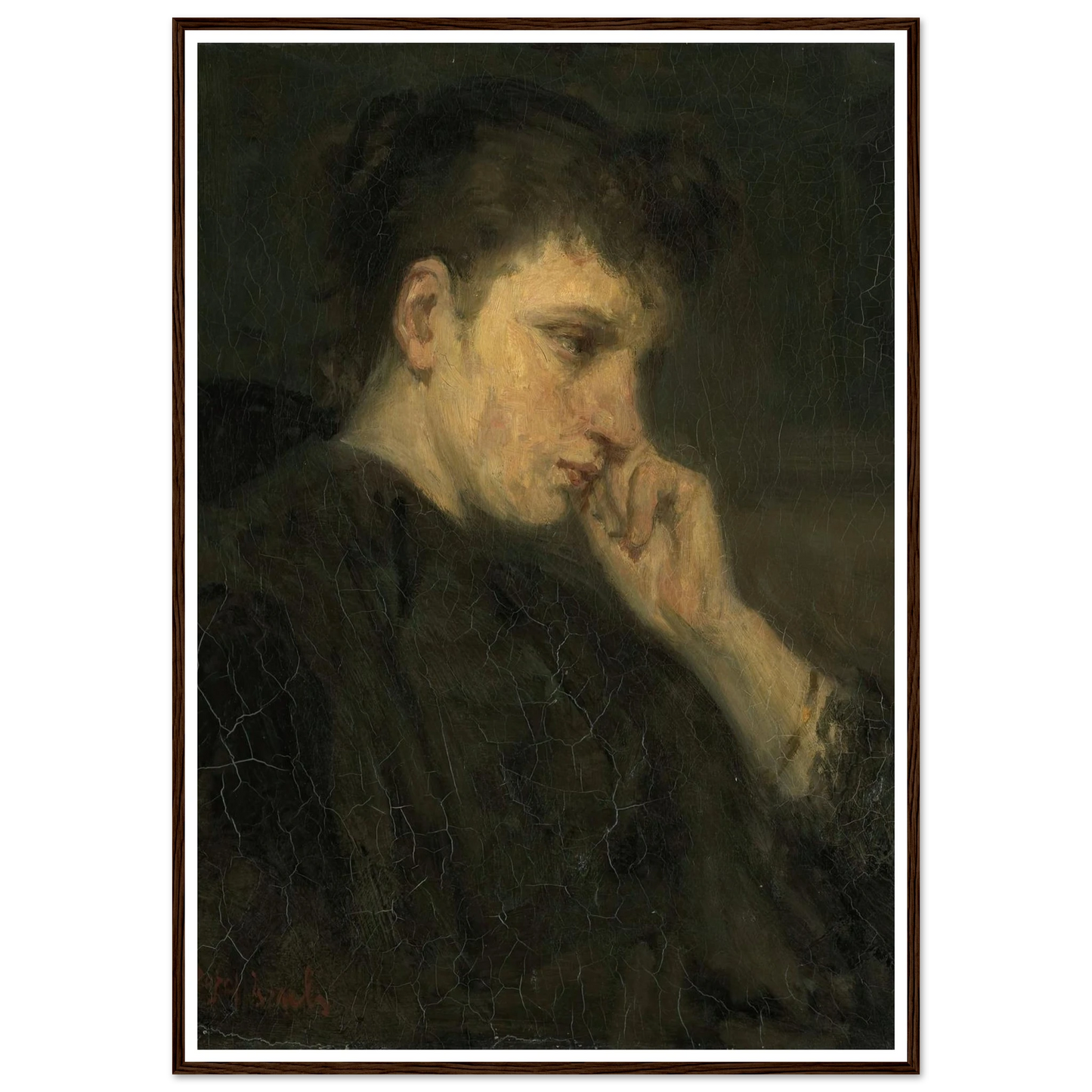 ‘Malancholy’ (1880 - 1899) Art Print | Jozef Israels-Quipham Collections