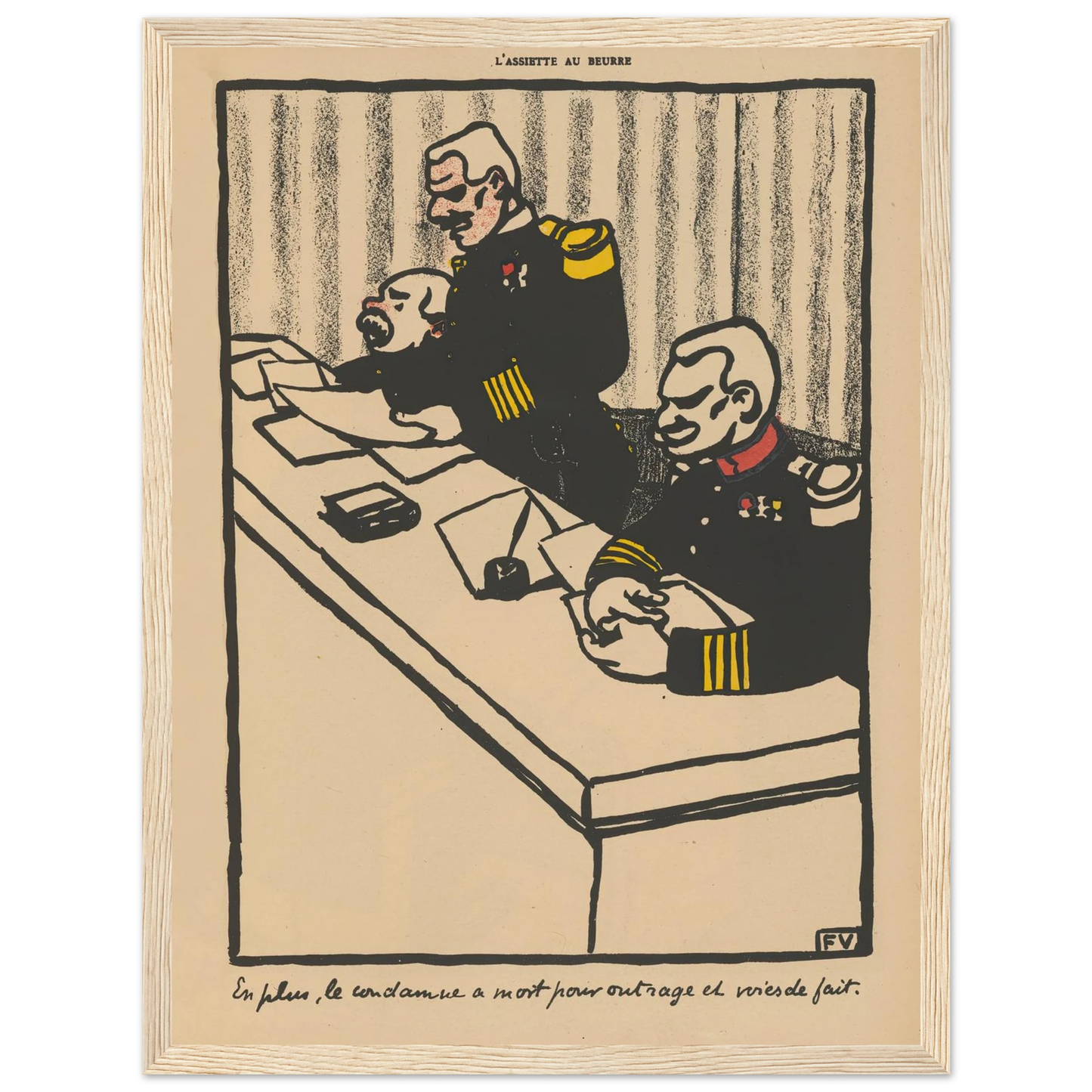 En plus, le condamme a mort pour outrage et voies de fait (1902) Art Print | Felix Vallotton-Quipham Collections