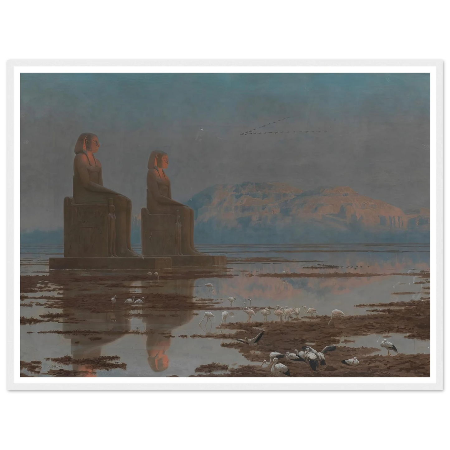 The Nile in flood, Thebes Art Print | Jean Leon Gerome-Quipham Collections