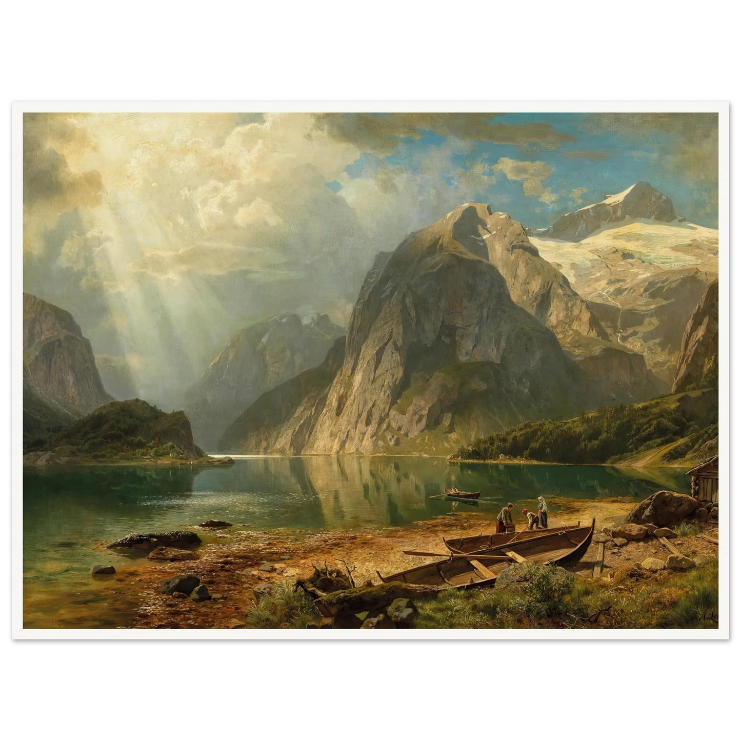 A Fjord Landscape (1888) Art Print | August Wilhelm Leu-Quipham Collections