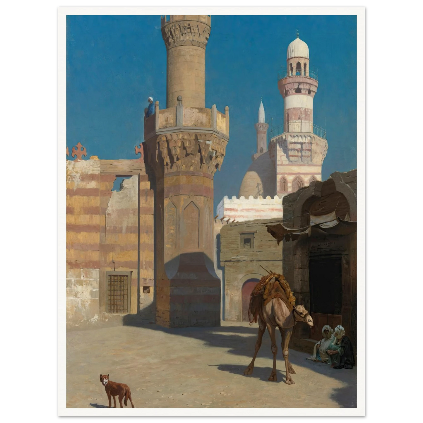 Une Journée Chaude Au Caire (Devant La Mosquée) Art Print | Jean Leon Gerome-Quipham Collections
