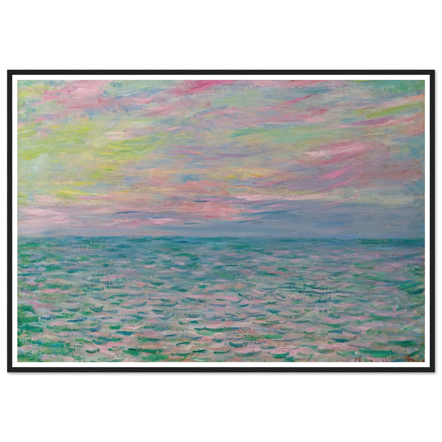 Coucher De Soleil À Pourville, Pleine Mer (1882) Art Print | Claude Monet-Quipham Collections