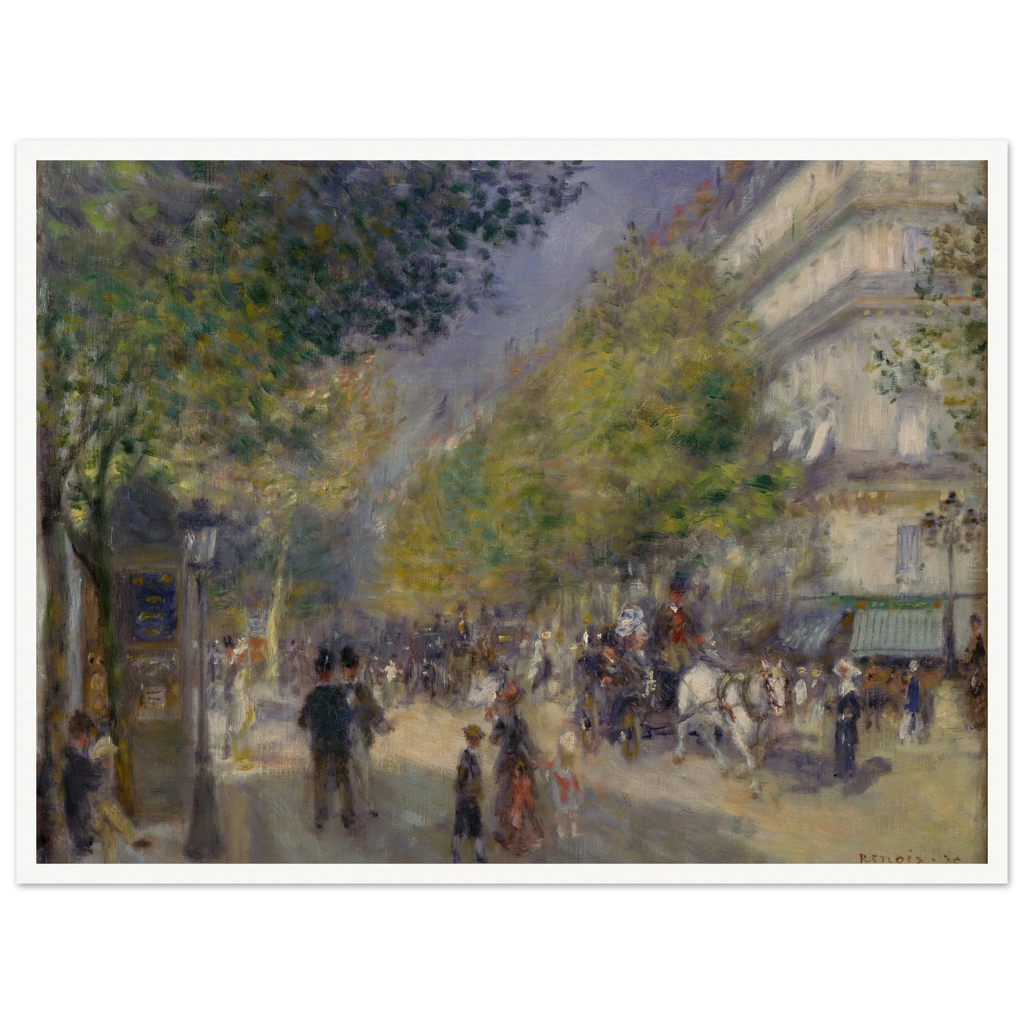 The Grands Boulevards Art Print | Pierre Auguste Renoir-Quipham Collections