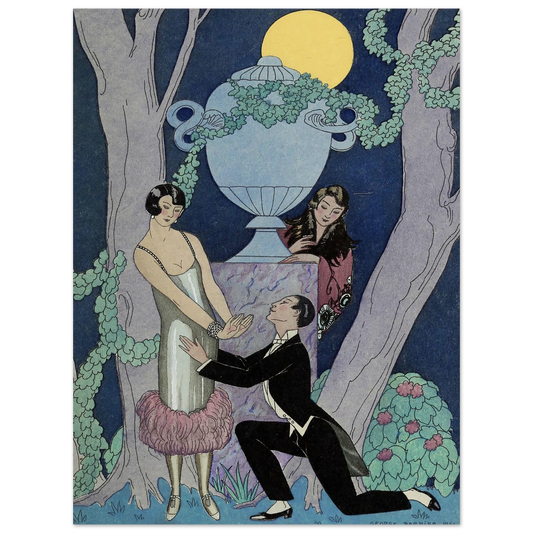 Falbalas et fanfreluches, L’ Olsarice (1925) Art Print | George Barbier - Framed Poster - 30x40 cm / 12x16″ - Black frame