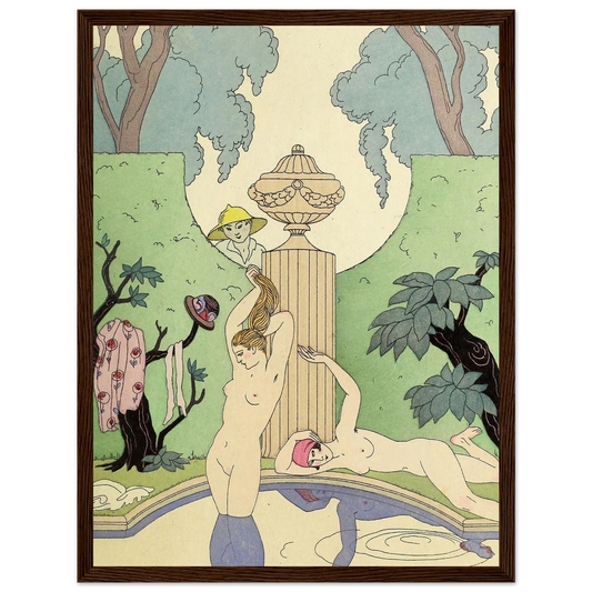Falbalas et fanfreluches, La Luxure (1925) Art Print | George Barbier - Framed Poster - 30x40 cm / 12x16″ - Black frame