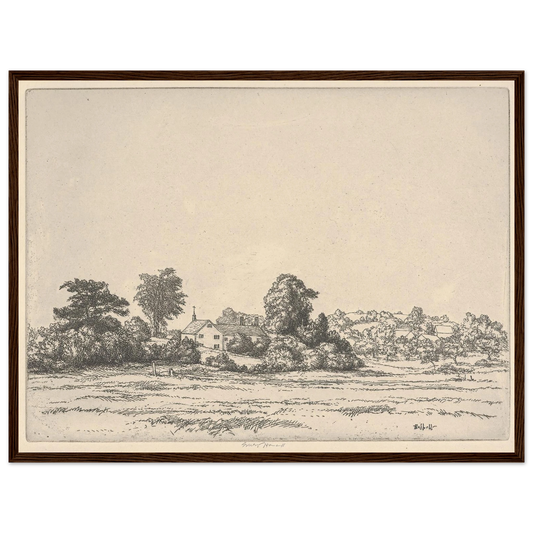 Farm and Meadows (1900-1925) Art Print | Ernest Haskell - Framed Poster - 30x40 cm / 12x16″ - Black frame