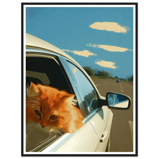 Fast Lane Gaze - Framed Poster - 30x40 cm / 12x16″ - Black frame