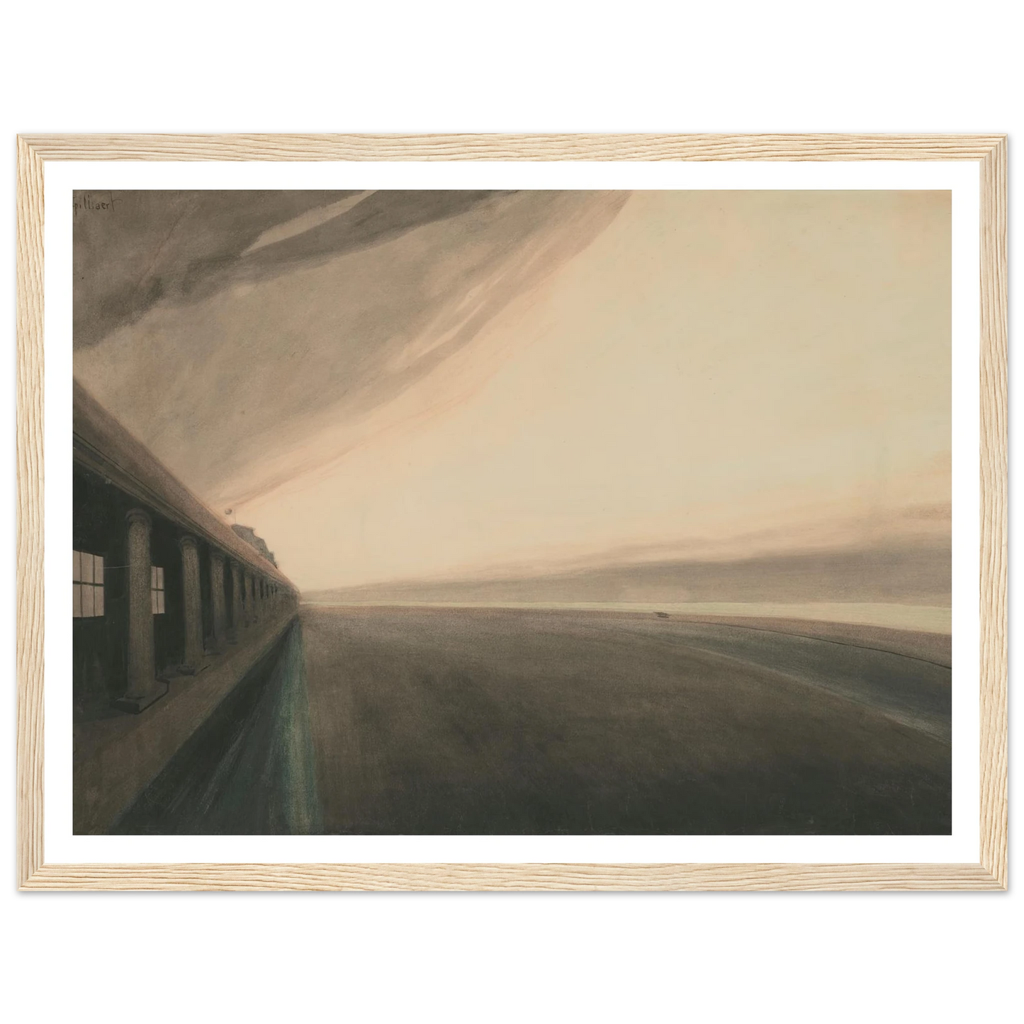 Galeries royales d’Ostende et plage, après l’orage (1907) Art Print | Leon Spilliaert-Quipham Collections