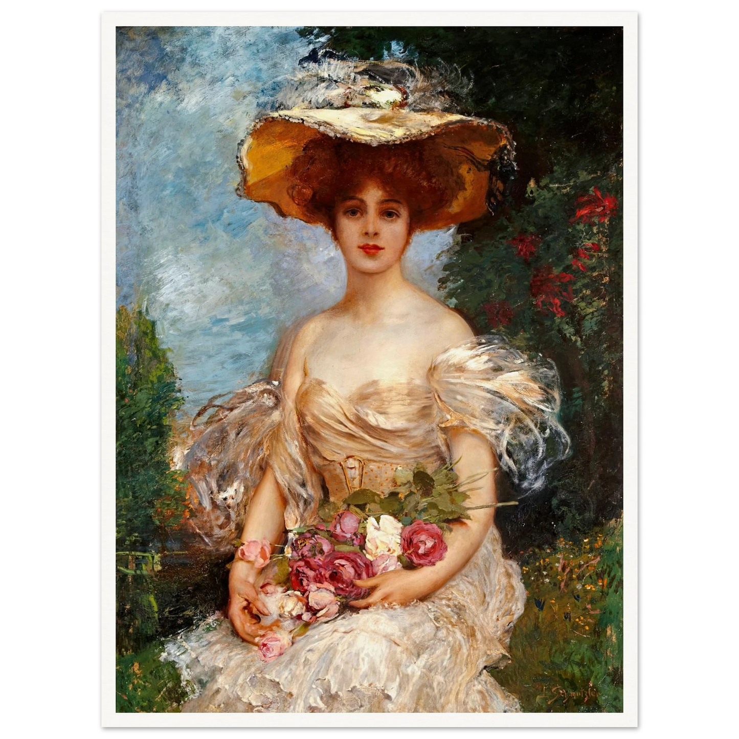 A portrait of an elegant woman Art Print | Leopold Schmutzler-Quipham Collections