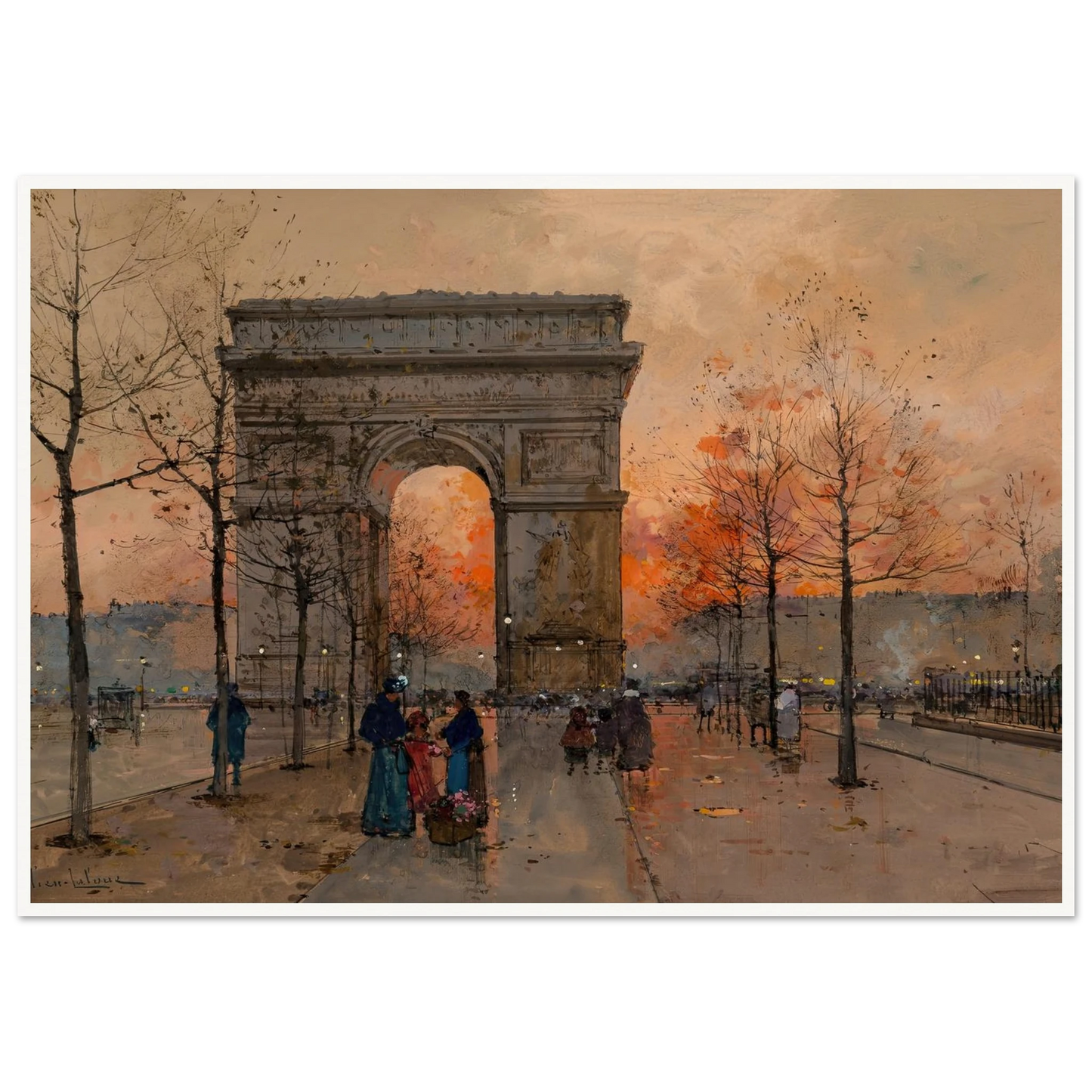 L’Arc de Triomphe, Place de l’Étoile Art Print | Eugene Galien Laloue-Quipham Collections