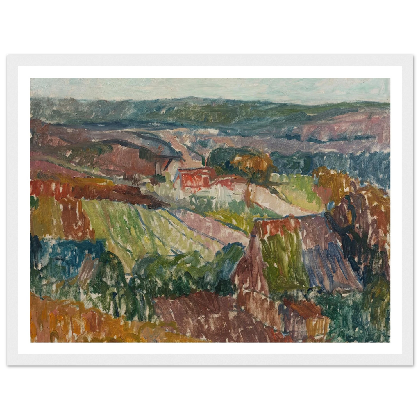 Landschaft bei Hetschburg (1907) Art Print | Christian Rohlfs-Quipham Collections