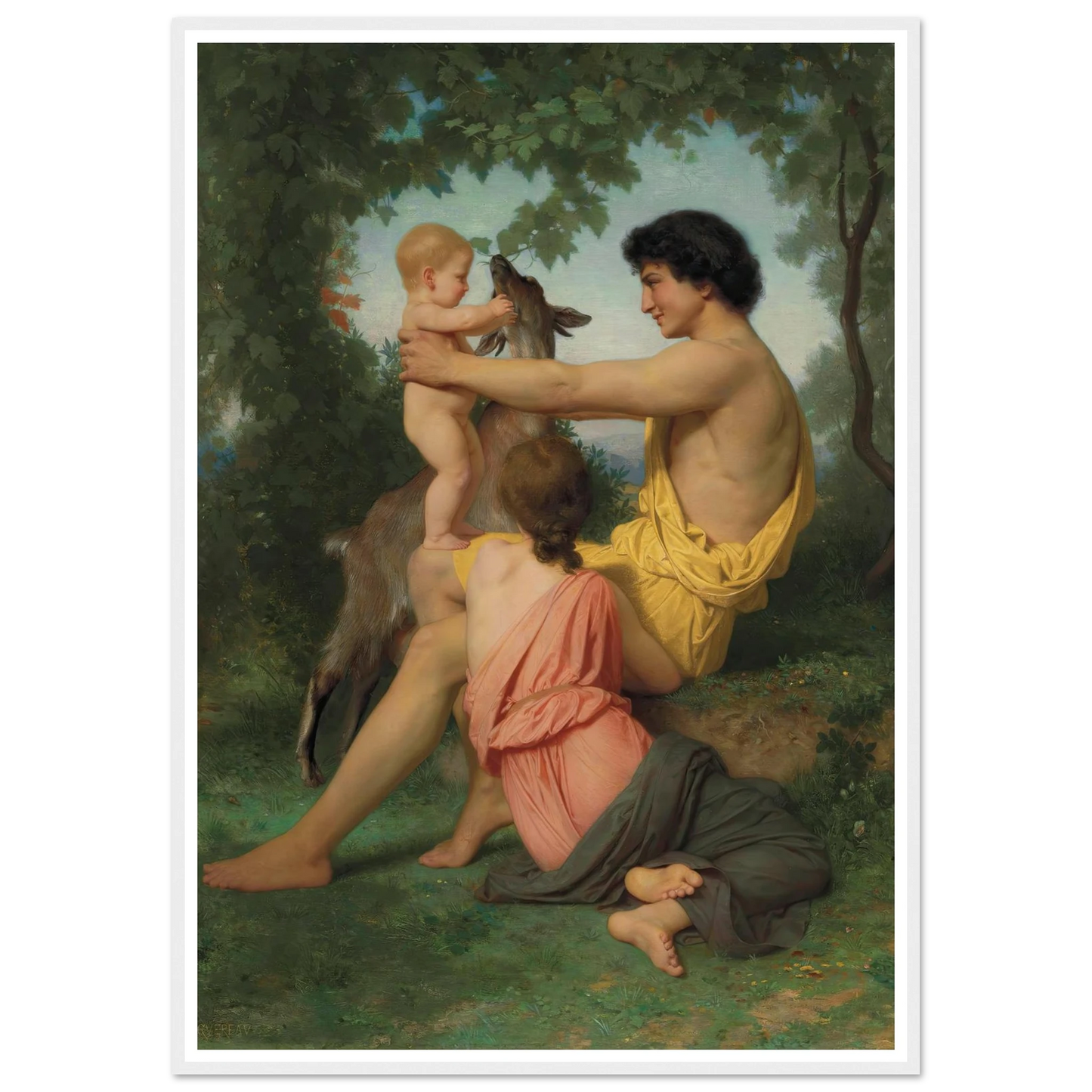 Idylle; famille antique Art Print | William Bouguereau-Quipham Collections