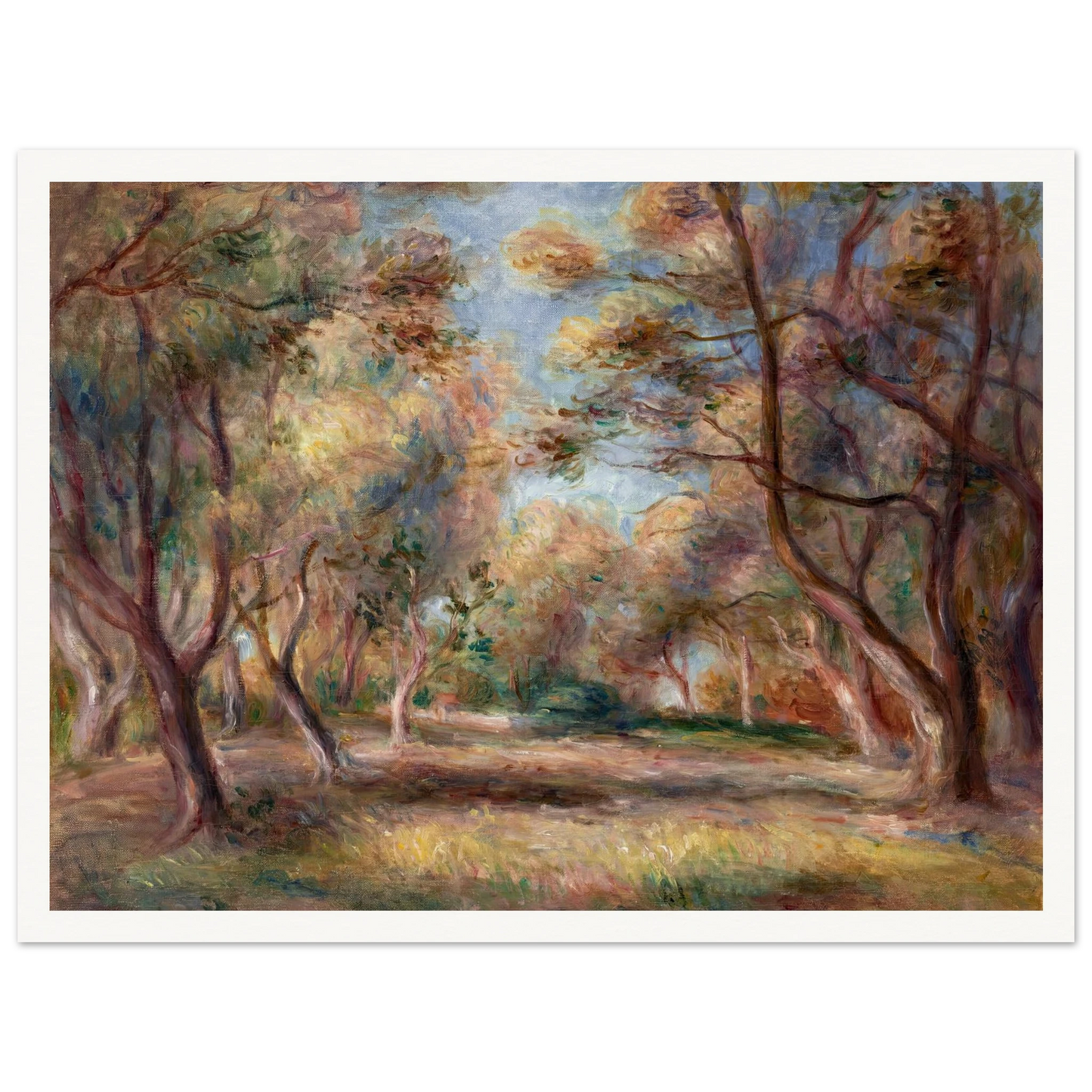 Les oliviers à Cagnes Art Print | Pierre Auguste Renoir-Quipham Collections