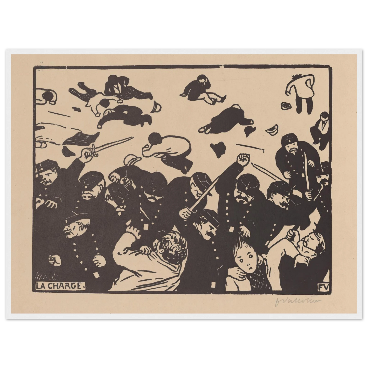 La charge (1893) Art Print | Felix Vallotton-Quipham Collections