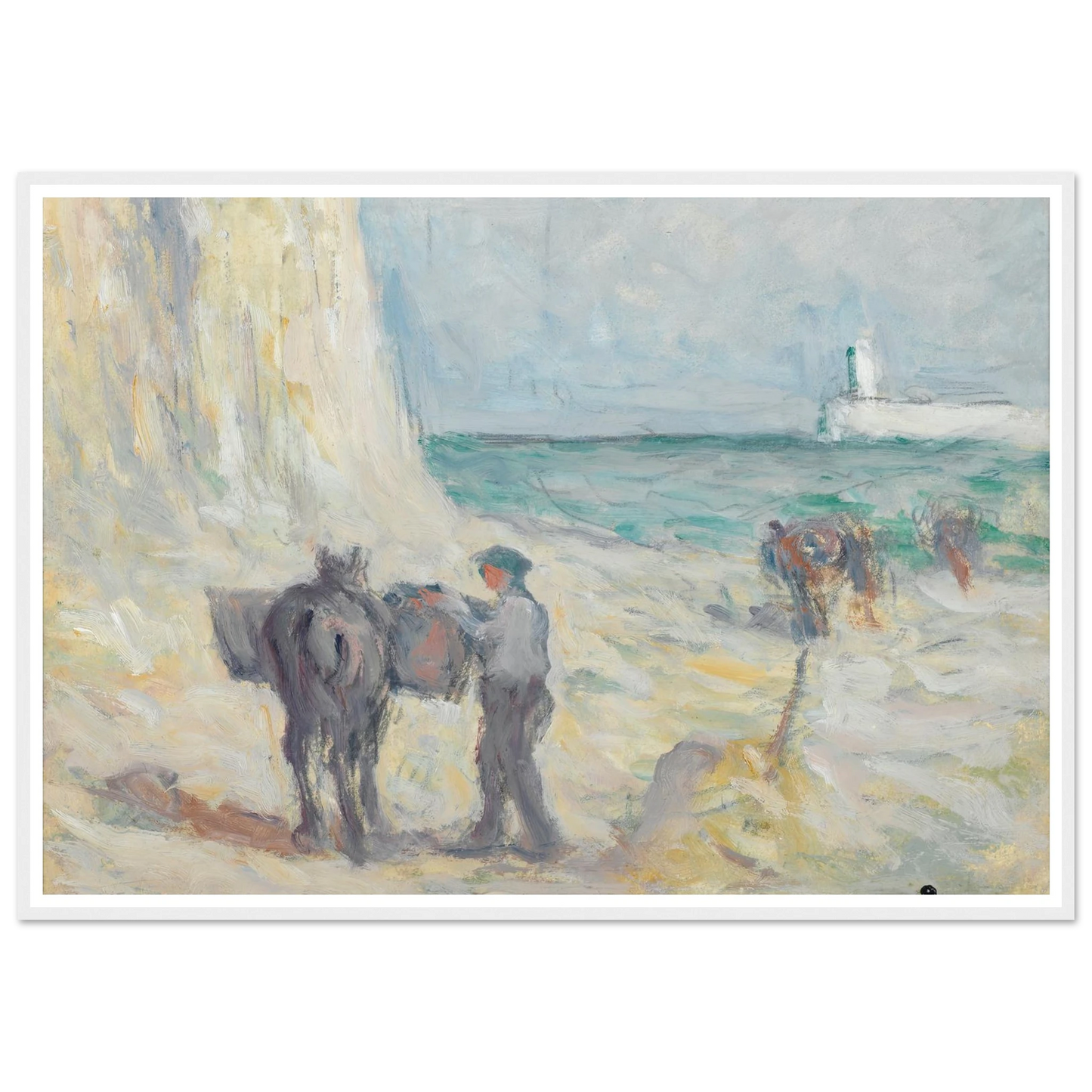 Le Tréport, le Ramassaage du Varech (1935) Art Print | Maximilien Luce-Quipham Collections