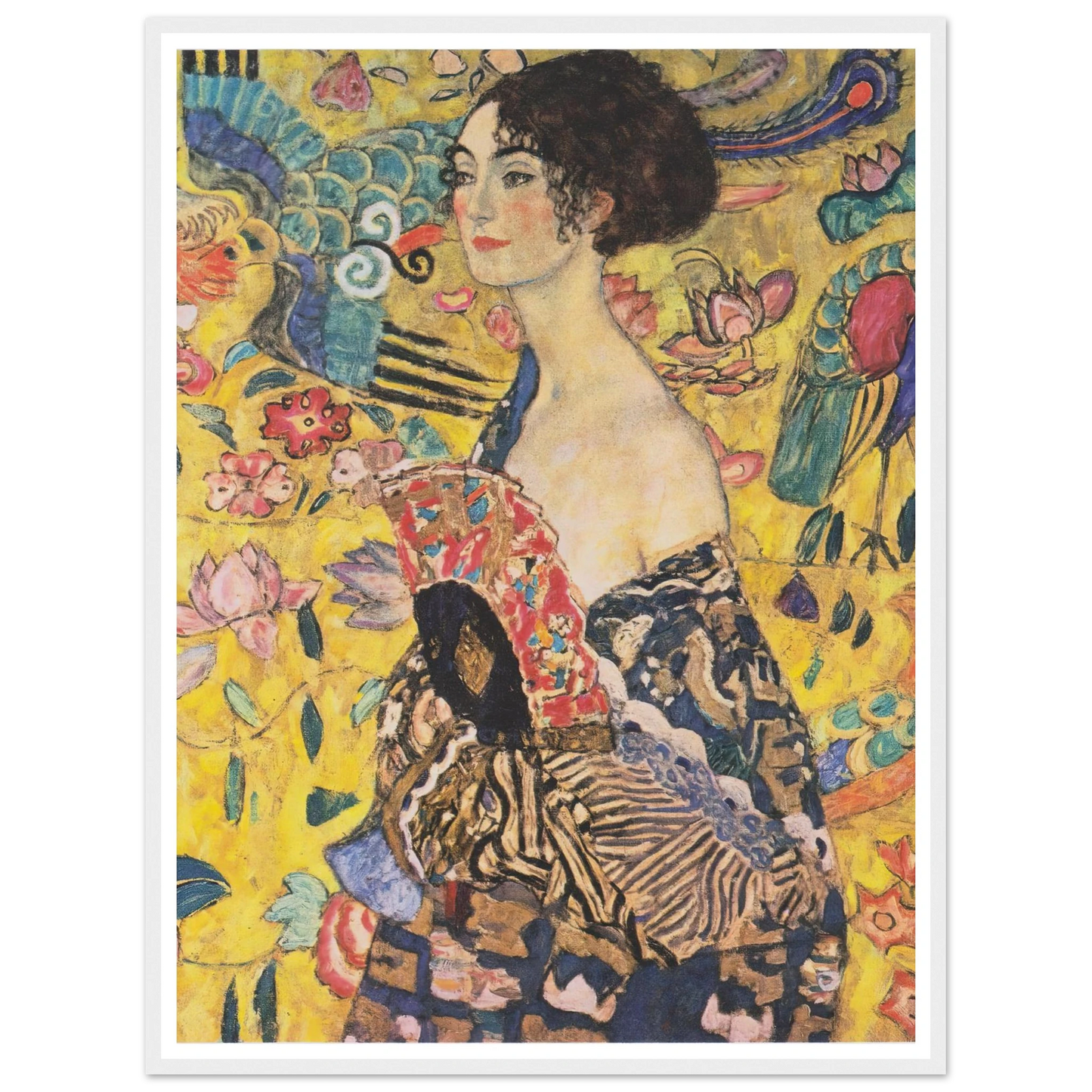 Woman with fan (1917-1918) Art Print | Gustav Klimt-Quipham Collections