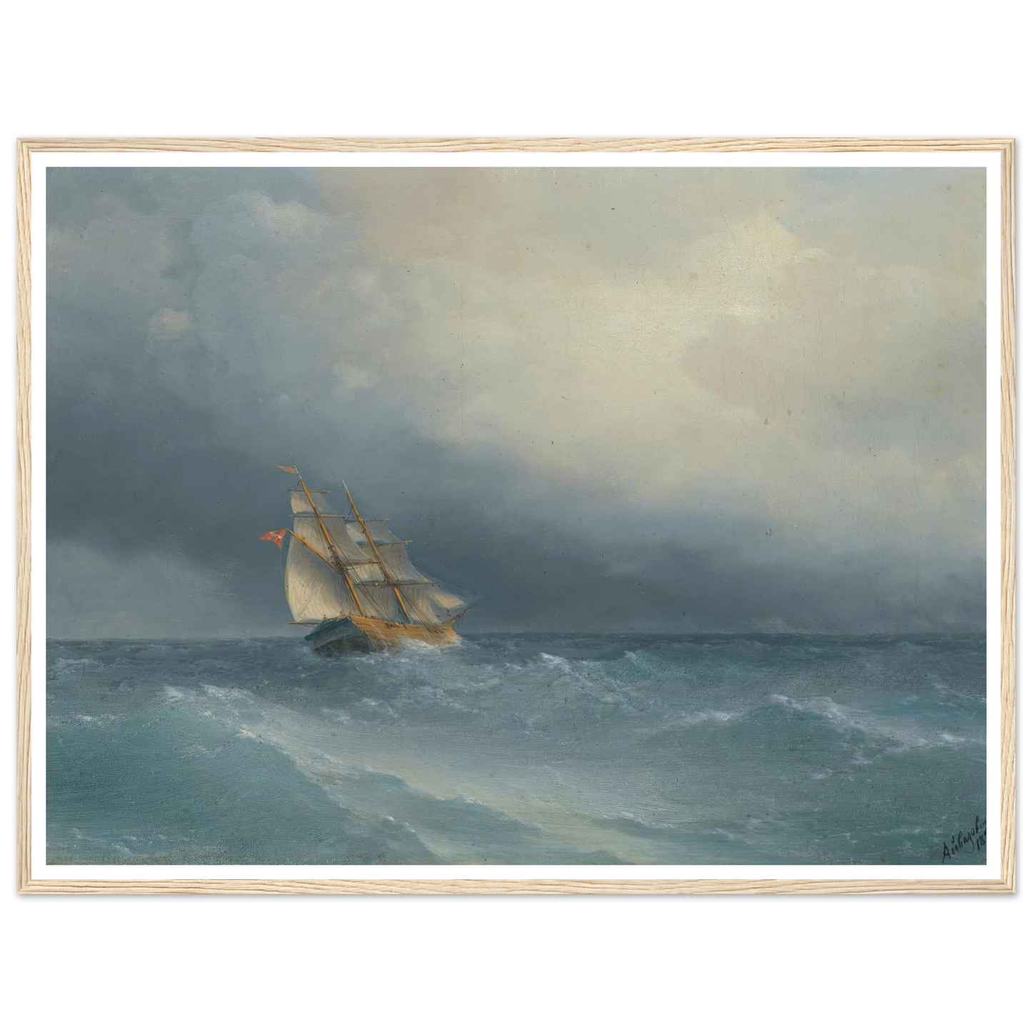 The Lifting Storm (1880) Art Print | Ivan Konstantinovich Aivazovsky-Quipham Collections
