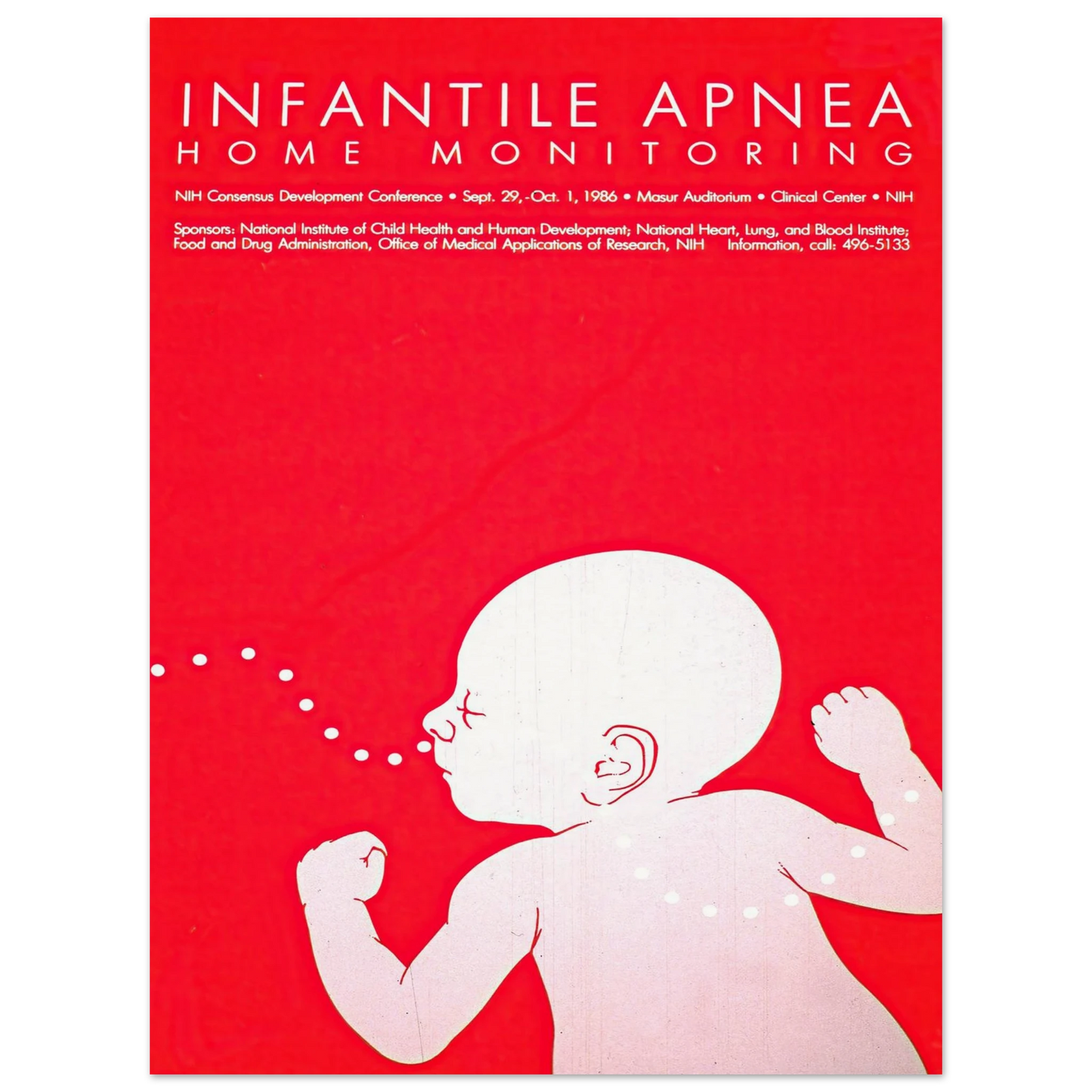 Infantile apnea home monitoring (1986) Art Print | National Institutes of Health-Quipham Collections