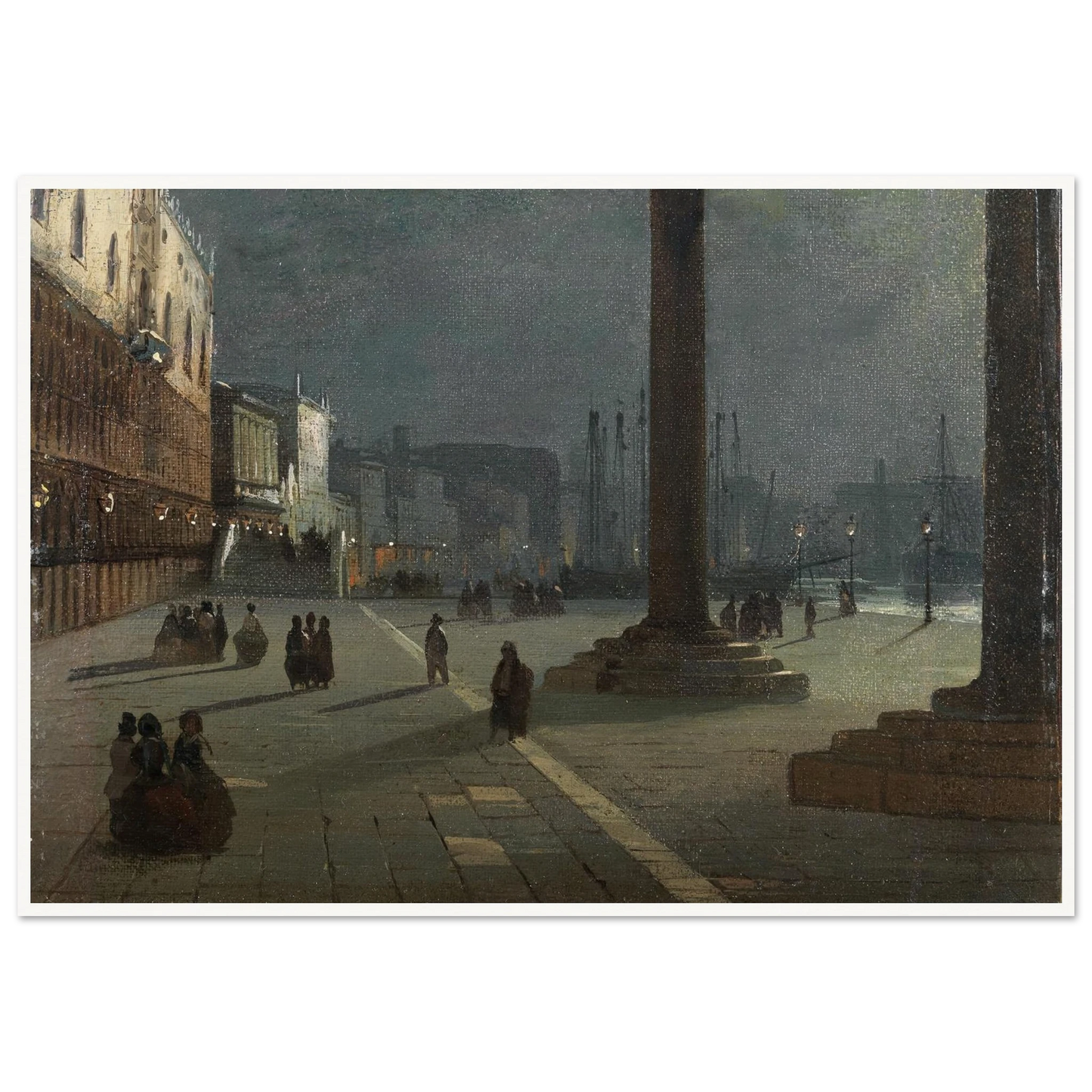 Venezia Molo di San Marco Art Print | Ippolito Caffi-Quipham Collections