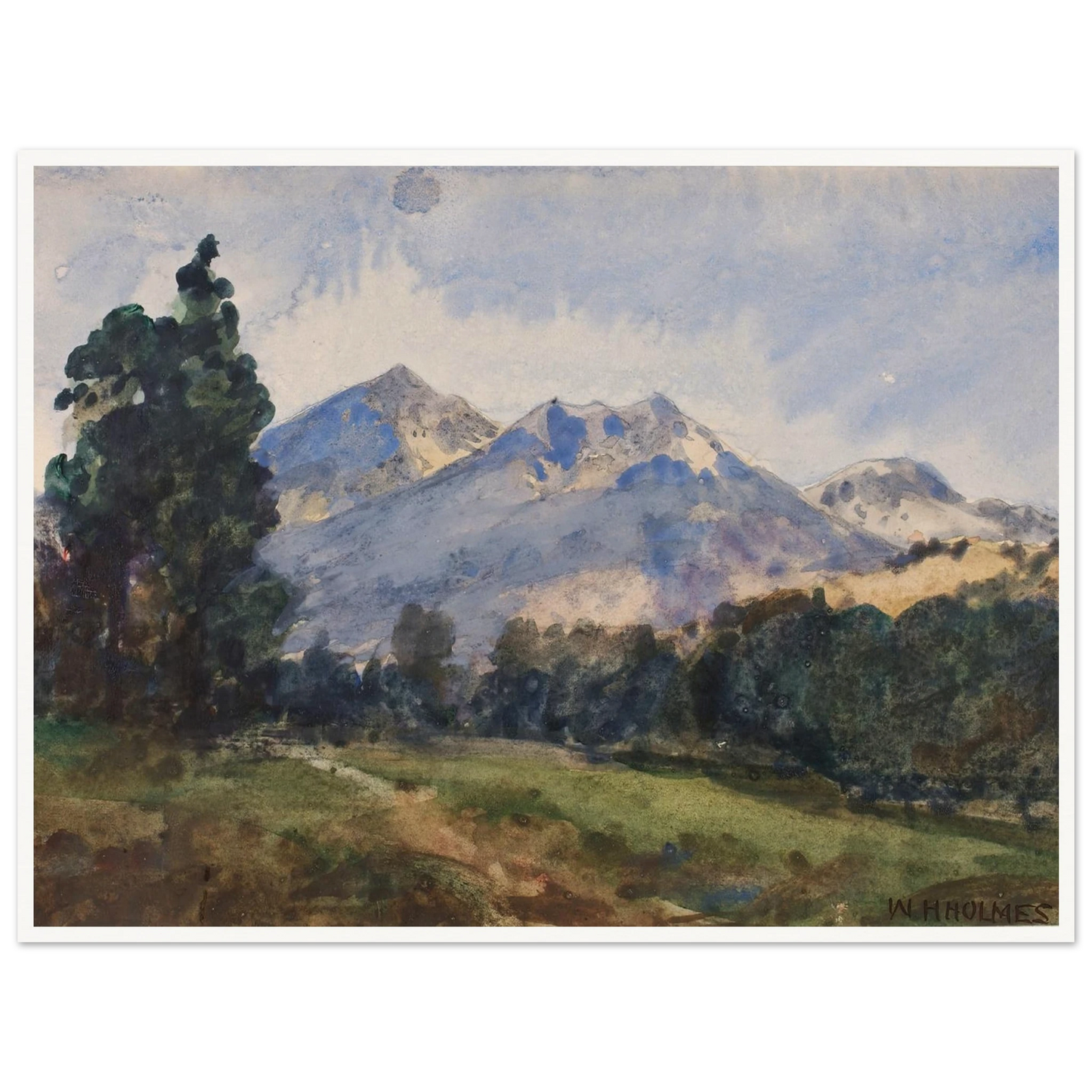 Wyoming Foot Hills (1921) Art Print | William Henry Holmes-Quipham Collections