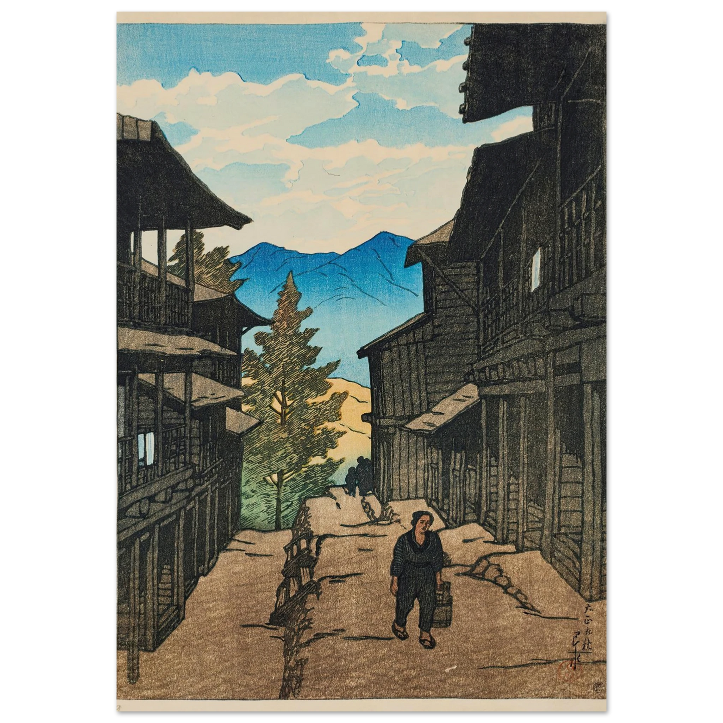 Shiobara Arayu no aki (Autumn in Arayu, Shoibara) (1920) Art Print | Kawase Hasui-Quipham Collections