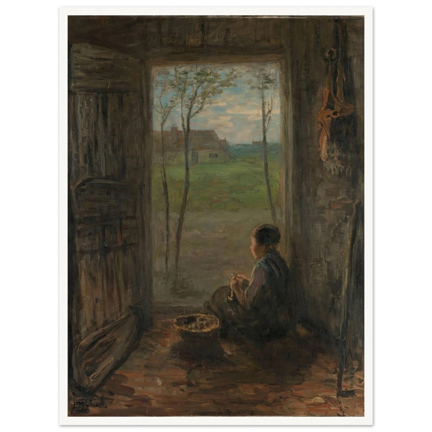 A Laren Scene (1905) Art Print | Jozef Israels-Quipham Collections