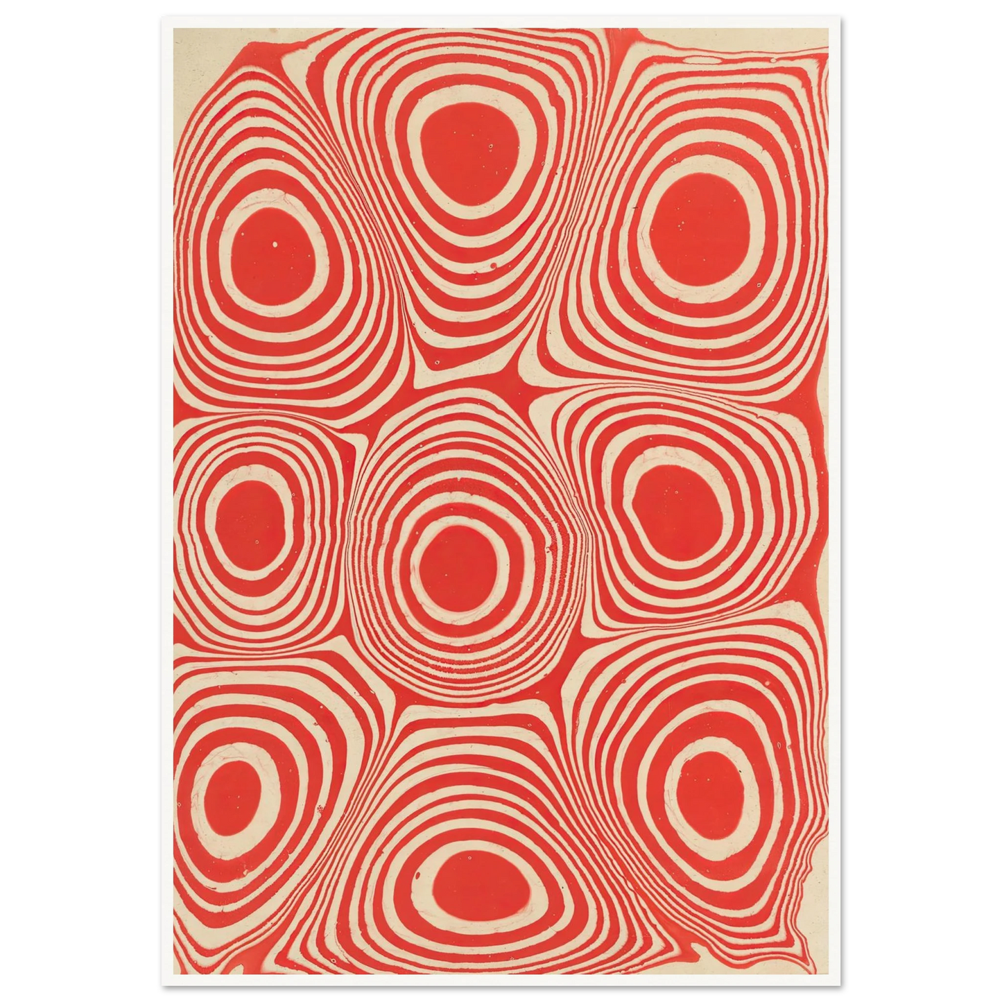 Marmorpapier (Kreise und kreisförmige Ringe) (1900 - 1921) Art Print | Anker Kyster-Quipham Collections