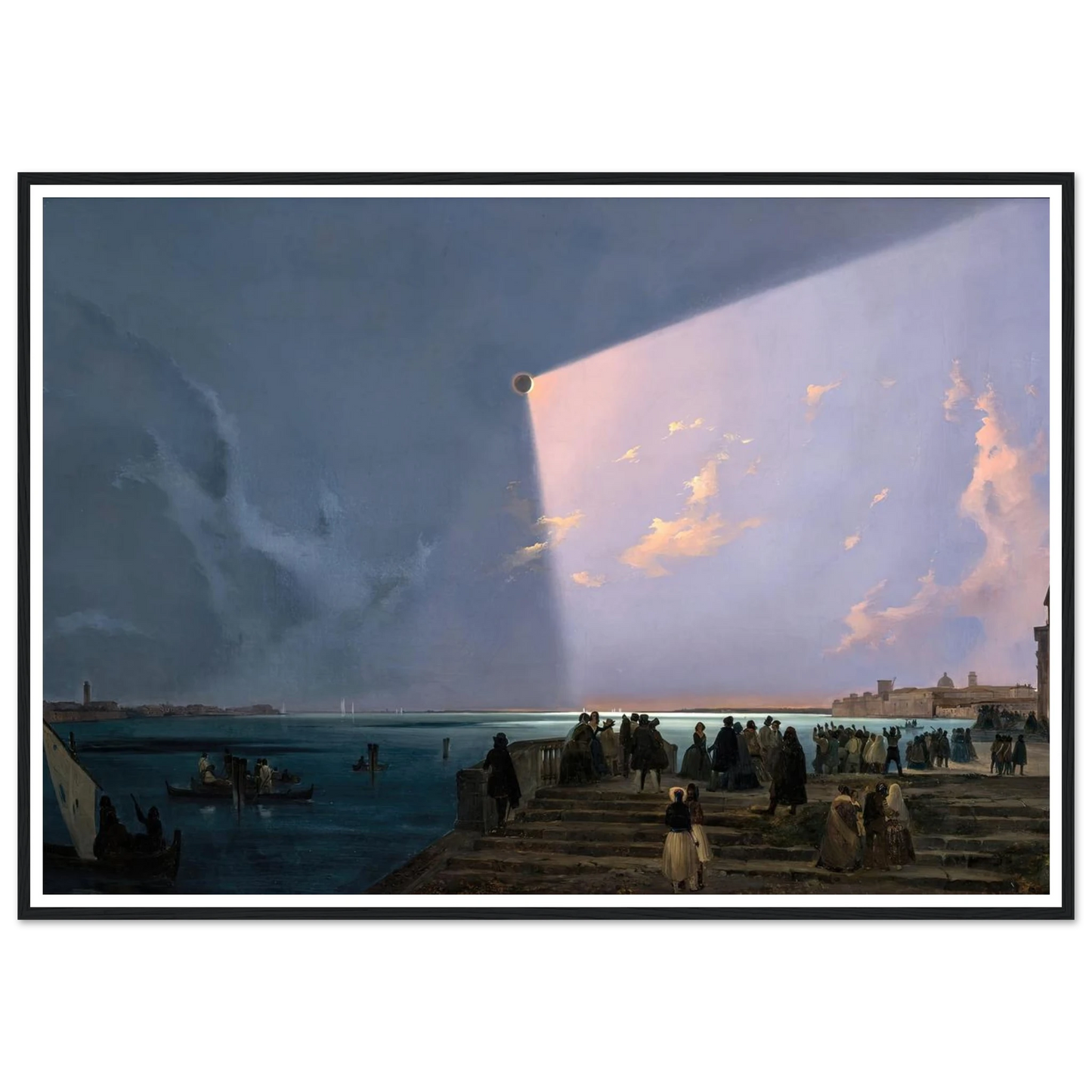 The Eclipse of the Sun in Venice, July 6, 1842 (1800s) Art Print | Ippolito Caffi-Quipham Collections