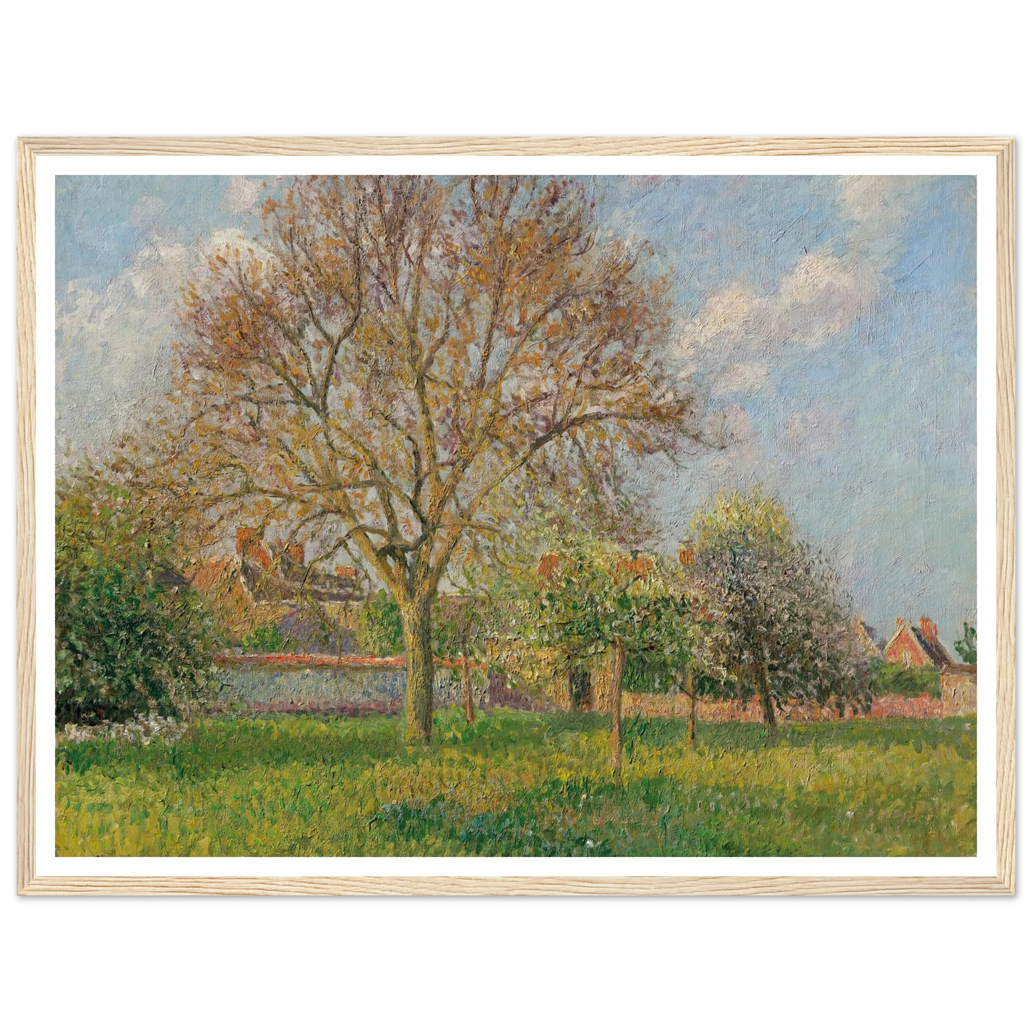 Le grand noyer à Éragny, après-midi (1900) Art Print | Camille Pissarro-Quipham Collections