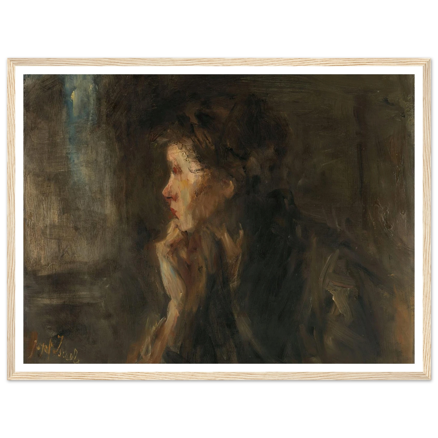 ‘Meditation’ (1896) Art Print | Jozef Israels-Quipham Collections