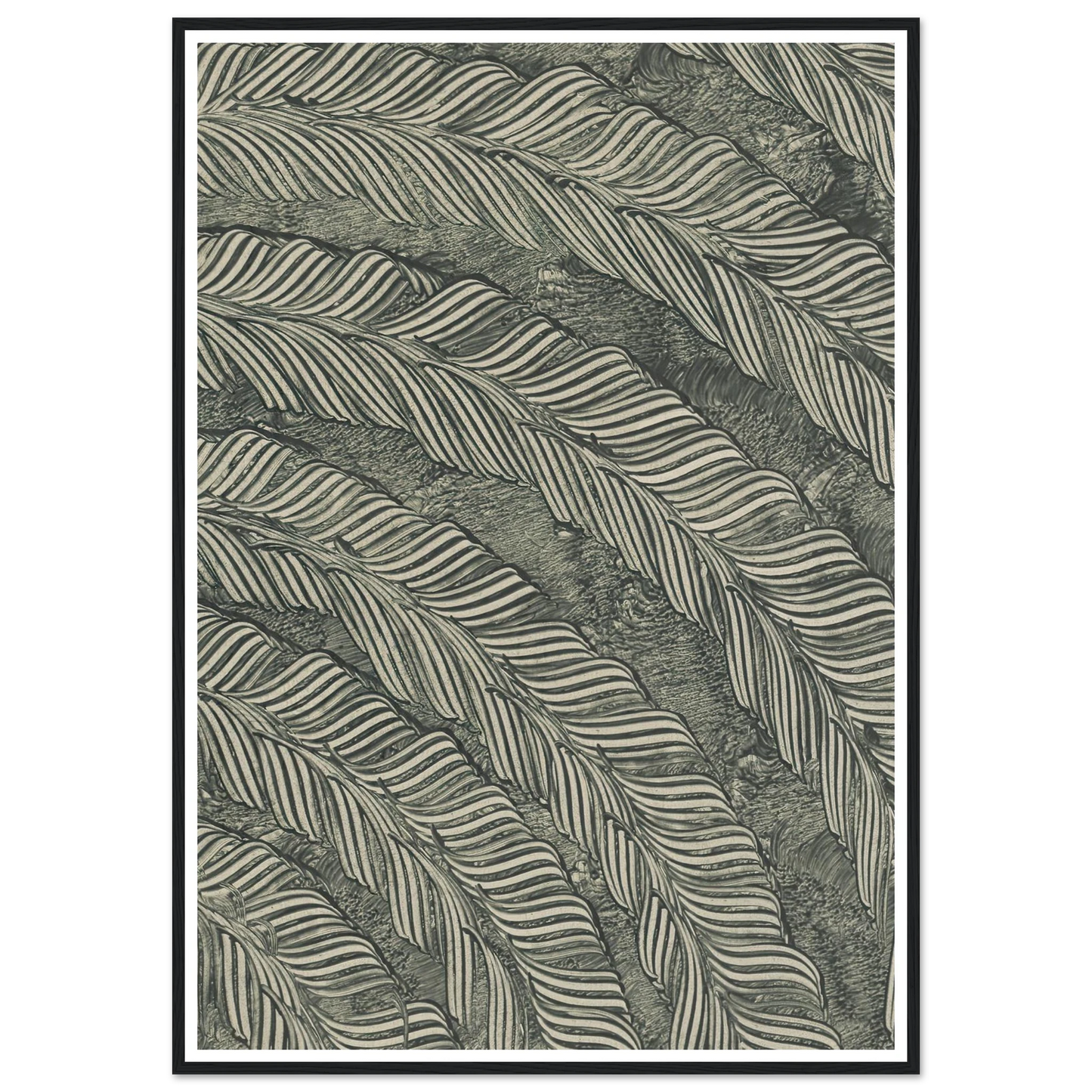 Kleisterpapier mit Verdrängungsdekor (Federn) (1890) Art Print | Anker Kyster-Quipham Collections