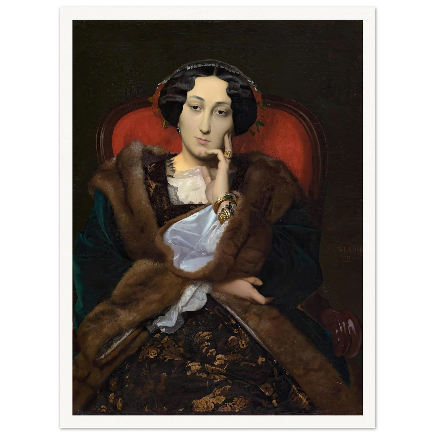 Portrait of a Woman (1851) Art Print | Jean Leon Gerome-Quipham Collections