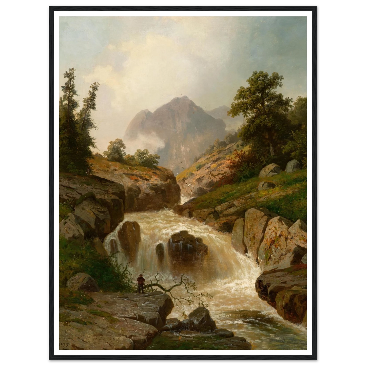 The Rippling River Art Print | Hermann Ottomar Herzog-Quipham Collections